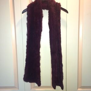Purple Rabbit fur scarf
